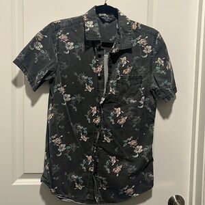 Vintage Remastered Men’s Gray Floral Button Down (Size XS)​​​​​